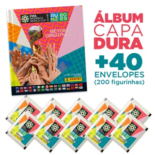 Kit Copa do Mundo Feminina 2023 da FIFA - Álbum Capa Dura + 40 envelopes (200 Figurinhas) - Oficial Panini - Novo em Oferta na Shopee