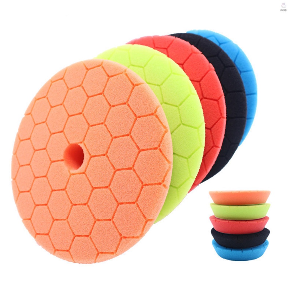 Pads De Polimento De Esponja De 5 Pcs 6 Polegadas De Tamanho Grande Espuma De Carro Kit De Para Cera Composta [19] [Nova Chegada]