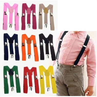 Suspensório Infantil Colorido Regulável Elástico Liso Social Unisex Pajem 80 Cm Kids em Oferta na Shopee