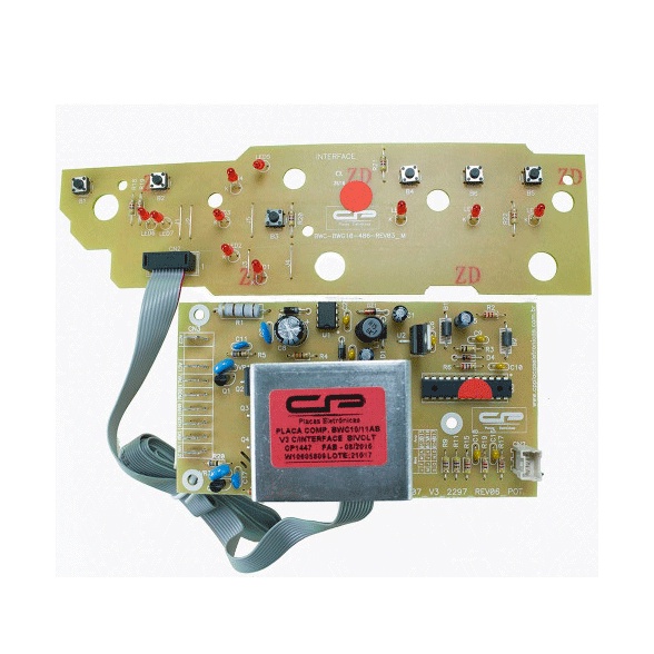 Placas CP Interface e Potência Lavadora Brastemp Clean 10Kg W10605794