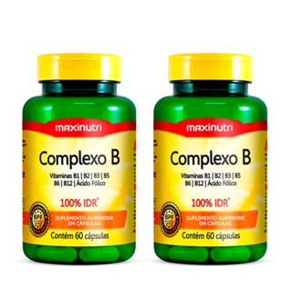 Kit 2 Complexo B 100% Idr + Vitaminas Com 60 Caps Maxinutri
