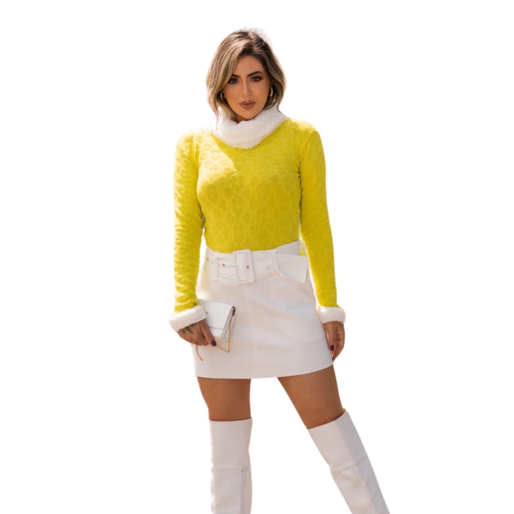 Cropped de Lã Manga Longa: Onde Comprar | BuscaProdutos