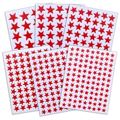 10sheets/Bag Adesivo Estrela Vermelha Estampagem De Cinco Estrelas Pontiagudas De Recompensa Para Crianças 9.5 * 12.5CM