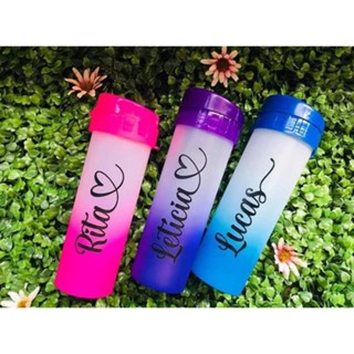 1 Garrafa Squeeze Bio Acqua Em Degrade 500ML Personalizada