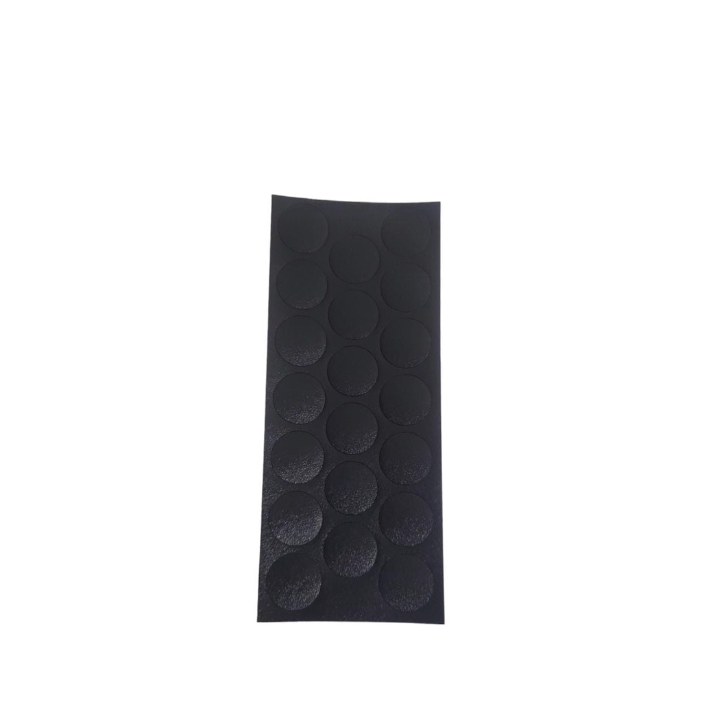 Tapa Furos Adesivo Preto Texturizado Pvc 19mm P Móveis 20un Mdf