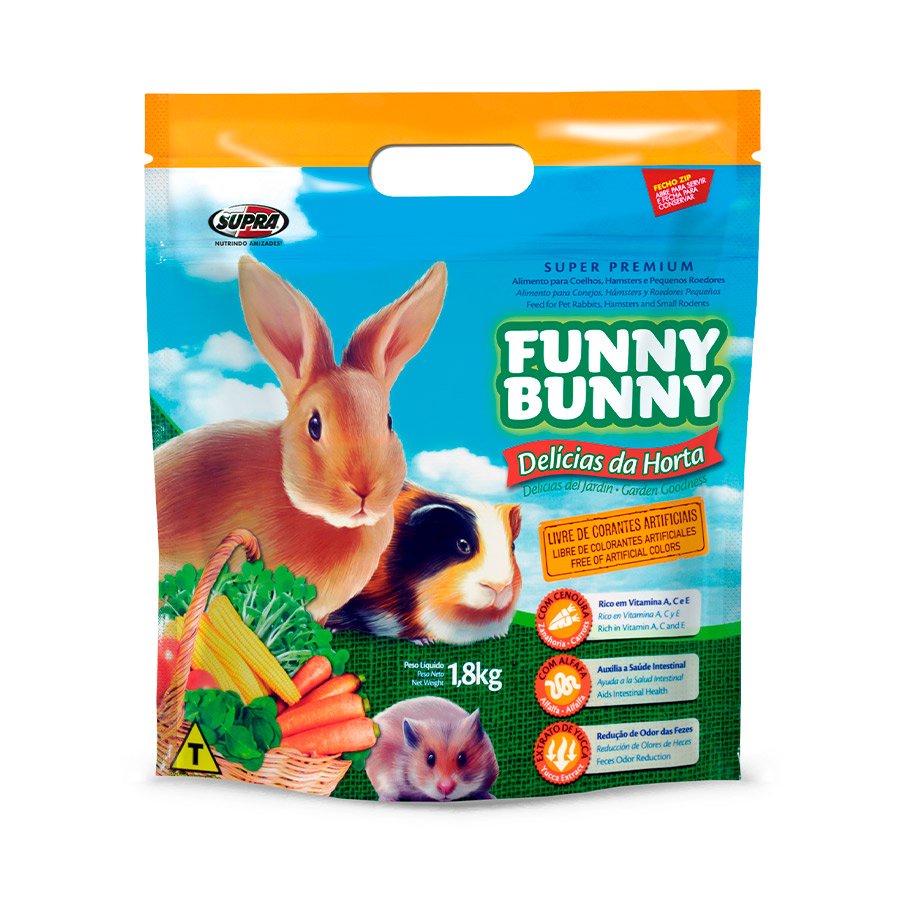 Funny Bunny Ração Delícias da Horta - 1,8 kg em Oferta na Shopee