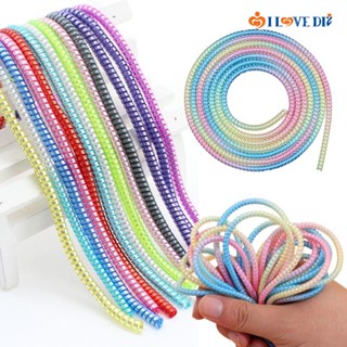 1 Rolo De Cabo Protetor Laser A Cores Bobinador/Espiral De Linha De Dados De Carregamento Manga Organizadora Universal