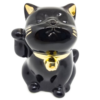 Mini Enfeite Gato Da Sorte Maneki Neko Japonês Amuleto Sorte Fortuna Riqueza Atrai Dinheiro Prosperidade
