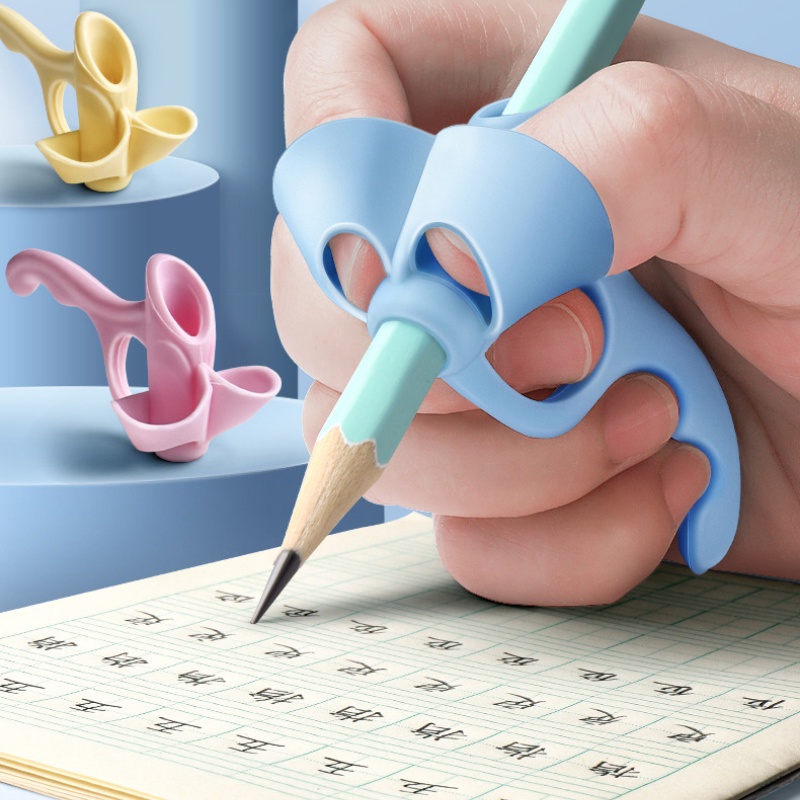 Pencil Handle Rod Grips pen Holder Grip for Kids Cute Hand writing Aid Trainer Posture Correction Pen Finger Holder