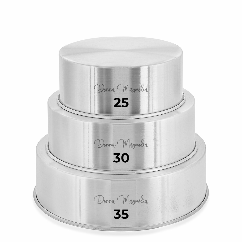 Conjunto 3 Forma Assadeira Bolo REDONDA 25 - 30 - 35 x 7  J22CR em Oferta na Shopee