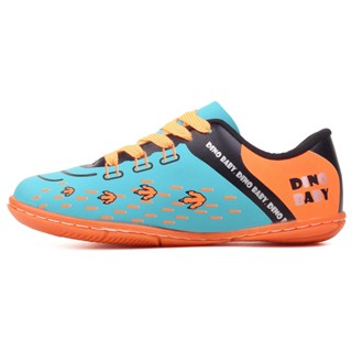 Chuteira Futsal Infantil Dino Baby Unissex Verde Água Laranja 26ao33