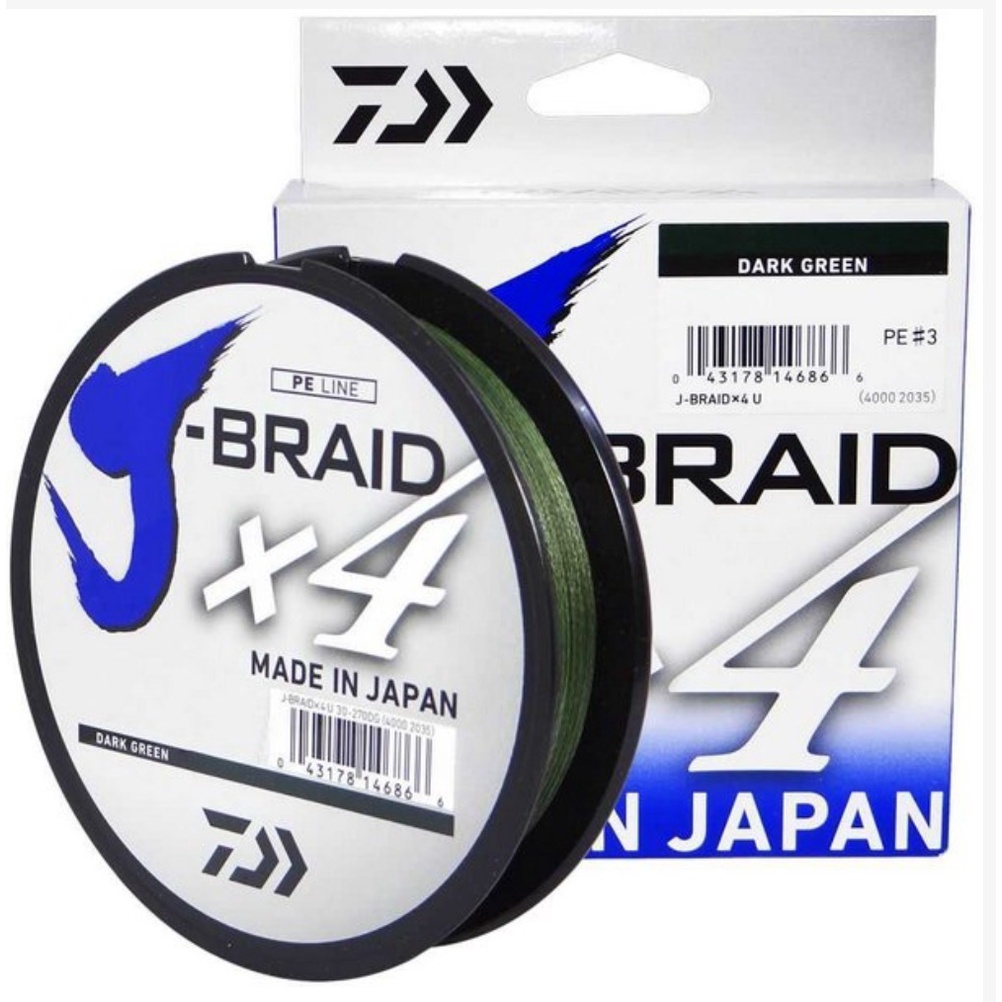 Linha Pesca  Multifilamento Daiwa J-braid X4 Original 135m - Varias Espessuras