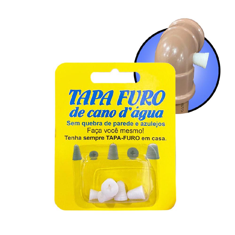 Kit Jogo Tapa Furo Tubo Para Cano PVC Com 05 Peças 06 - 10mm Remendo Prático Rápido - Home & Living