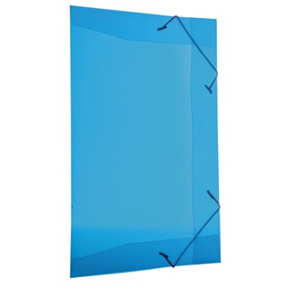 Pasta com aba elástico ofício Line transparente azul 0254.C Dello
