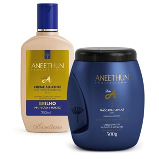 Kit Linha A Aneethun Creme de Silicone 250ml e Mascara 500g
