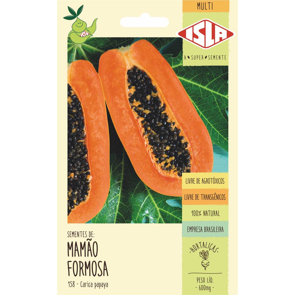Sementes de Mamão Formosa 600mg - Isla Multi