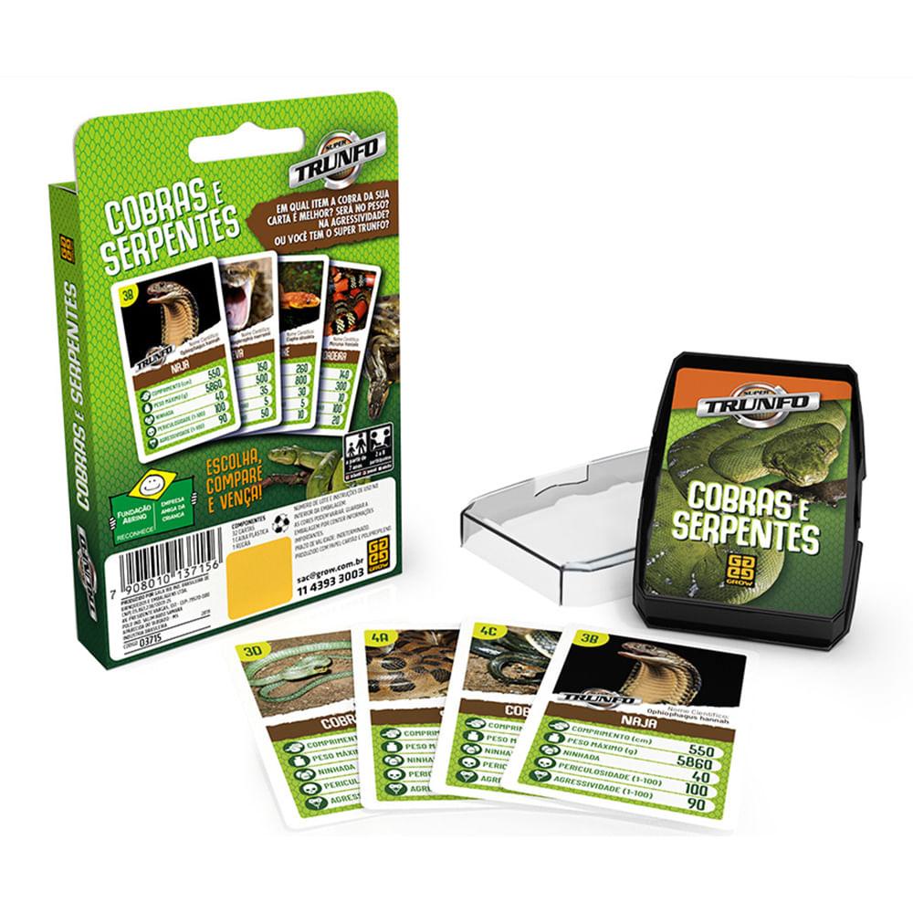 Super Trunfo Cobras e Serpentes