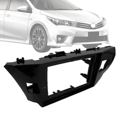 Moldura 2 Din 10" Polegadas Corolla 2014 até 2017 Black Piano