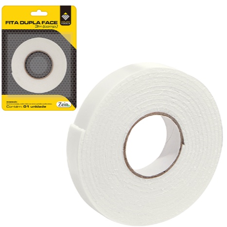 Fita Banana Adesiva Dupla Face Forte Espuma 15mm X 6 Metros