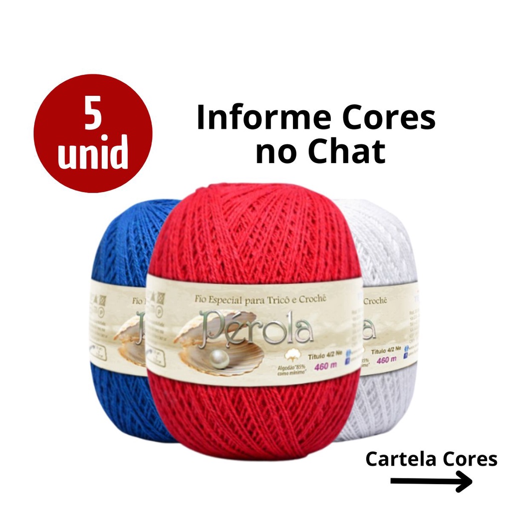 Kit 5 Unidades Linha Pérola Fio 2 (Mesma Espessura Anne) Escolha Cores no Chat em Oferta na Shopee