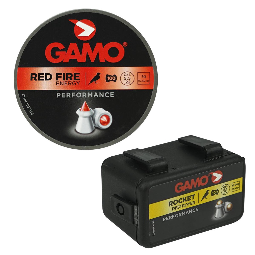 Chumbinho Gamo 5.5 Red Fire Energy + Rocket Destroyer Latas 100un em Oferta na Shopee