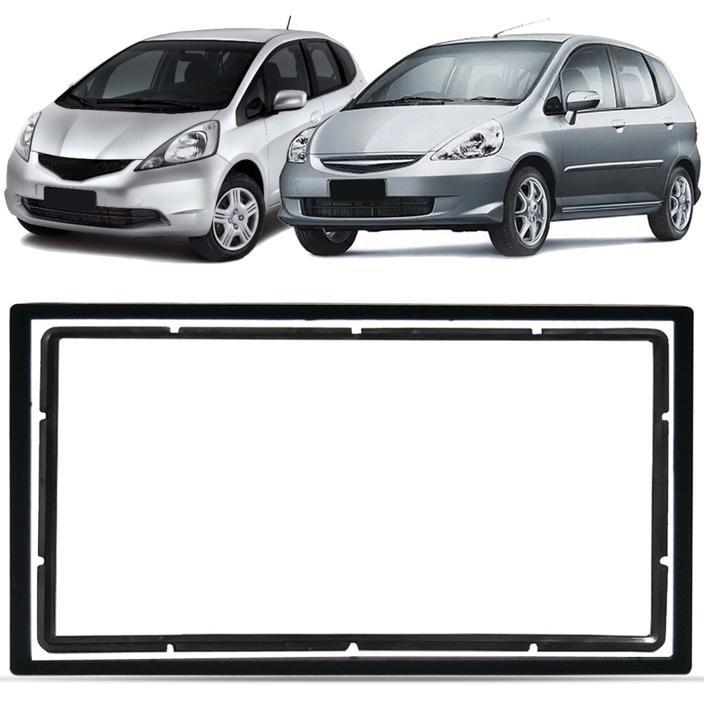 Moldura De Painel 2 Din 7" Polegadas New Fit DX LX e LXL 2004 à 2013 - Preto