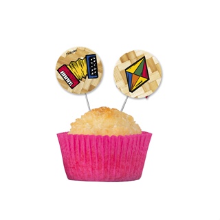 Pick Decorativo - Festa Junina - Sertão - 8 unidades - Festcolor - Rizzo em Oferta na Shopee