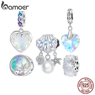 Bamoer S925 Pulseira Com Pingente De Oceano E Série De Amor/Contas/Acessórios De Moda