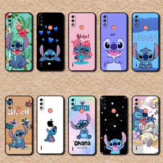 Estojo Para O Telefone Motorola Moto E7i E7 POWER U25 stitch TUP Preto Macio