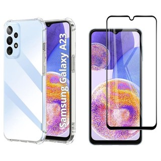 Kit 2em1 Para Samsung Galaxy A23 Capa Capinha TPU Anti-Impacto + Pelicula de Vidro 3D 5D