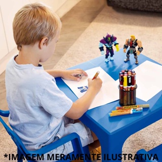 Kit Mesa Infantil 2 cadeiras Poltroninha Kids Plástica Mor em Oferta na Shopee