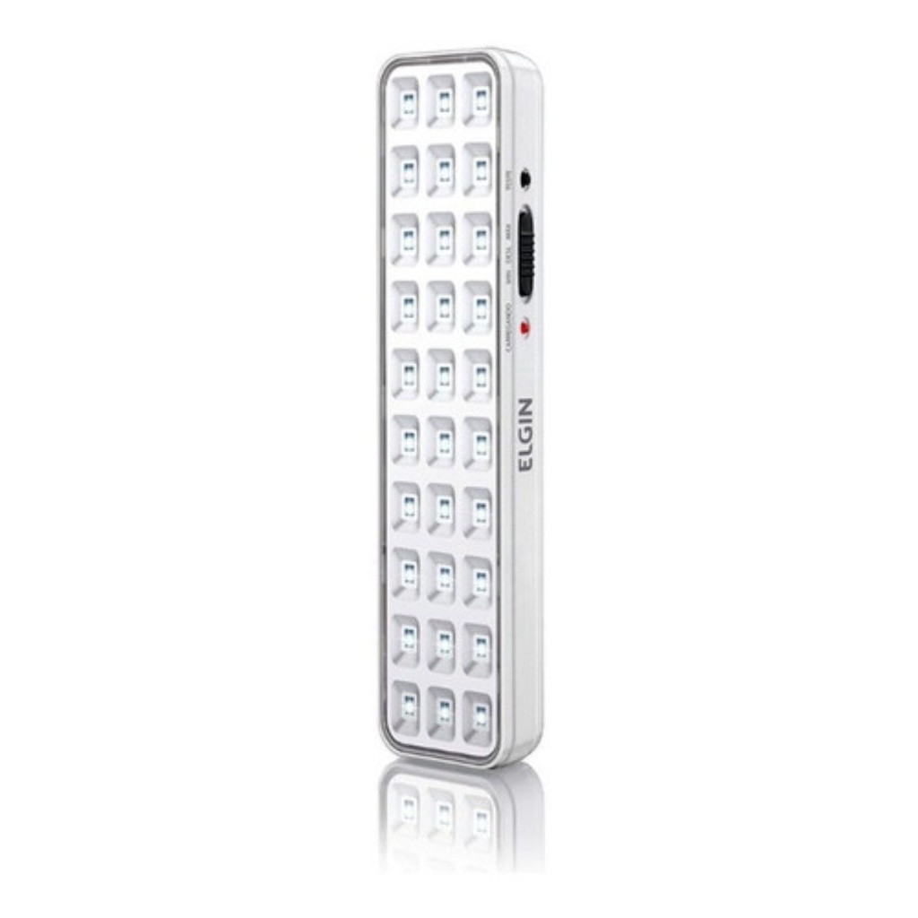 Iluminação de Emergência C/30 LEDs 2W Bivolt Branco Frio ELGIN