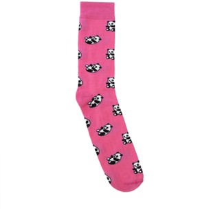 Meia Cano Alto STZ 39-43 Pandas Rosa