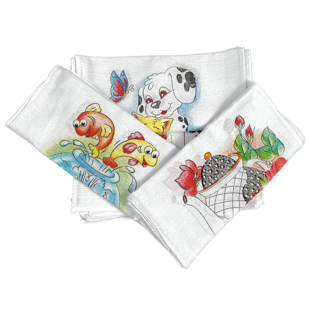 10 Pano de Prato 41X69cm algodão grande bainha pratos top premium