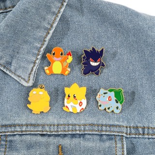 Novo Desenho Animado Pikachu Tartaruga Esmalte De Alcançar Pino De Peito De Pato