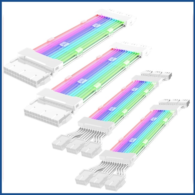 [wasleyy] Cabo De Extensão De Energia De 24 Pinos Barra De Luz De 5v Argb Fita Flexível Para Placa Mãe De Computador Gráfica