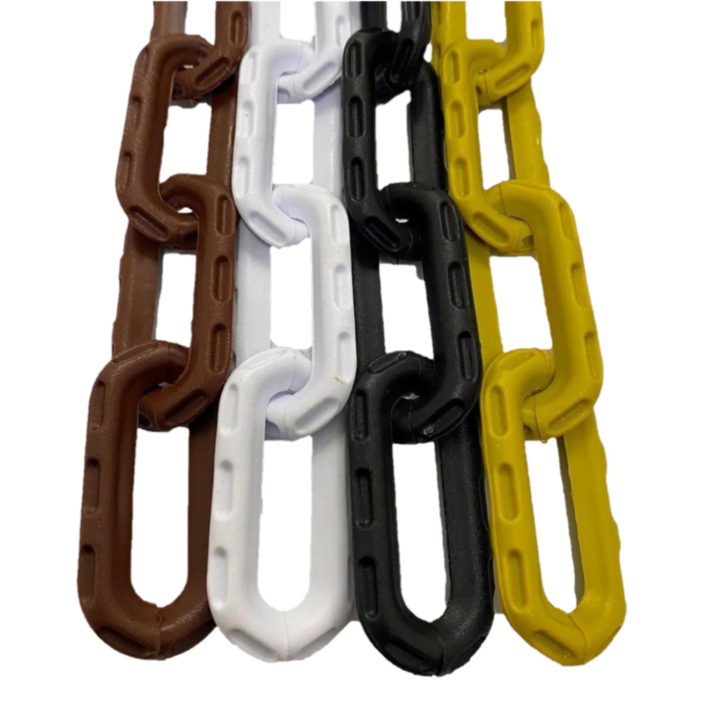 10 Metros Corrente Plástica Segurança Sinalização Elo G Preto em Oferta na Shopee