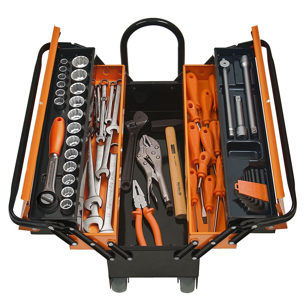 Caixa Sanfonada com 60 Peças Tramontina PRO Cargobox com Ferramentas 44952/660 em Oferta na Shopee