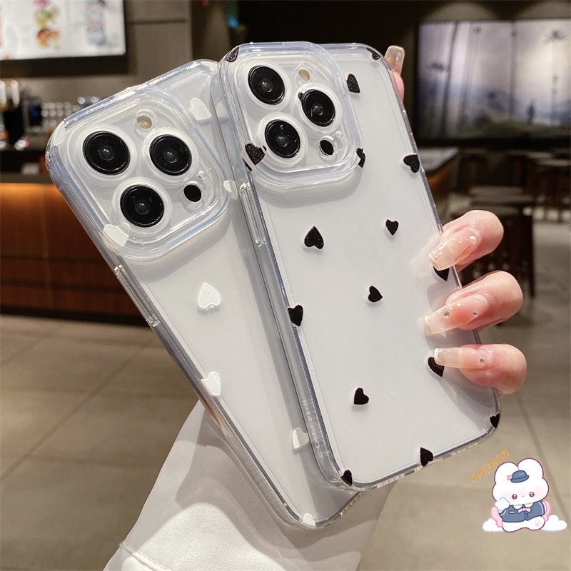 Capa De Celular Para Samsung Galaxy A33 A53 A73 A52S 5G A51 A71 A32 4G A52 A72 A02S A42 A50S A30S Amor Coração Margarida Flor Câmera Protetora Macio Casal Transparente Olho De Anjo TPU