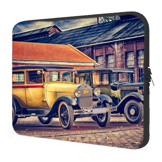 Case Notebook 14" Pasta Dois Carros Antigos