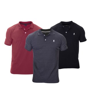 Kit 3 Camisa Gola Polo Masculina de Algodão Polo CLUB BR