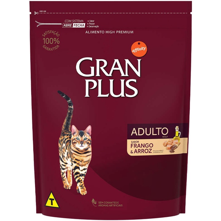 Ração GranPlus Gatos Adultos Sabor Frango e Arroz 3kg em Oferta na Shopee