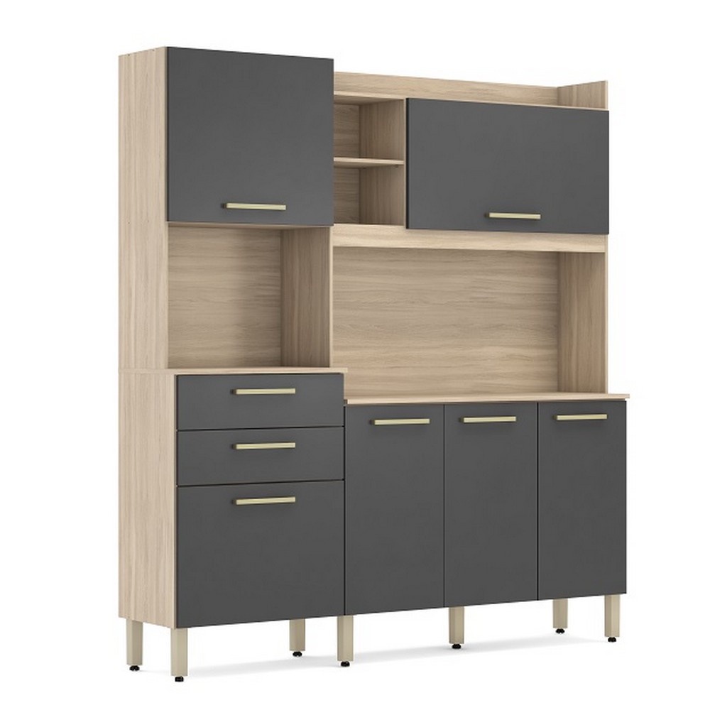 Kit Cozinha Select com 6 Portas e 2 Gavetas Demóbile em Oferta na Shopee