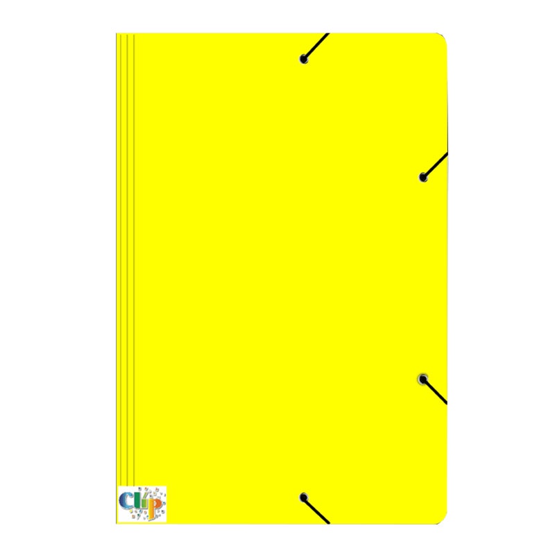 Pasta com aba elástico ofício Duplex amarela ClipColor - Stationery