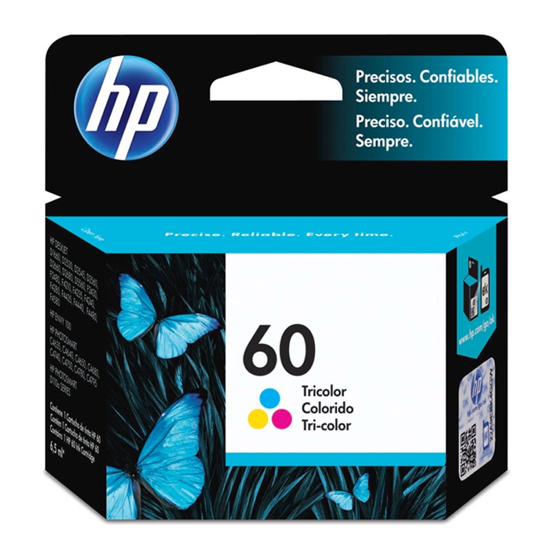 Cartucho HP 60 Original CC643WB cores p/  Deskjet F4224, F4480, F4580, D1660, Photosmart D110a em Oferta na Shopee