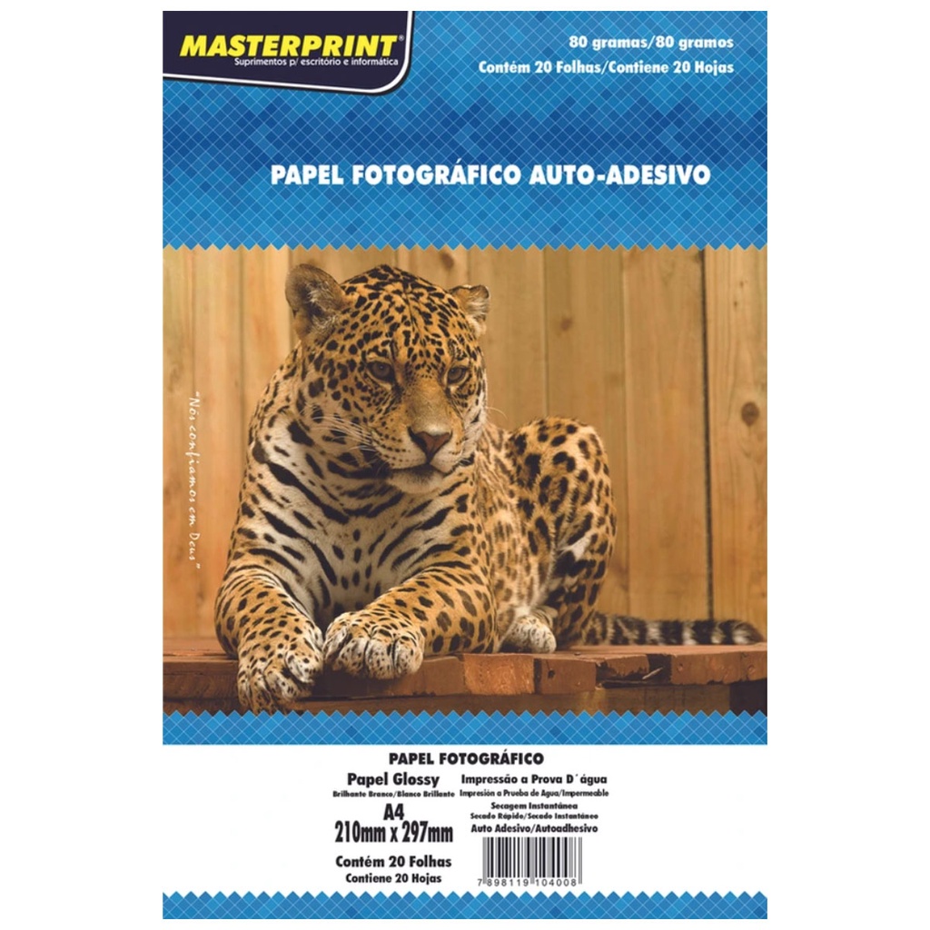 Papel Fotográfico Adesivo A4 Glossy 80g 20 Folhas Inkjet À Prova D´água em Oferta na Shopee