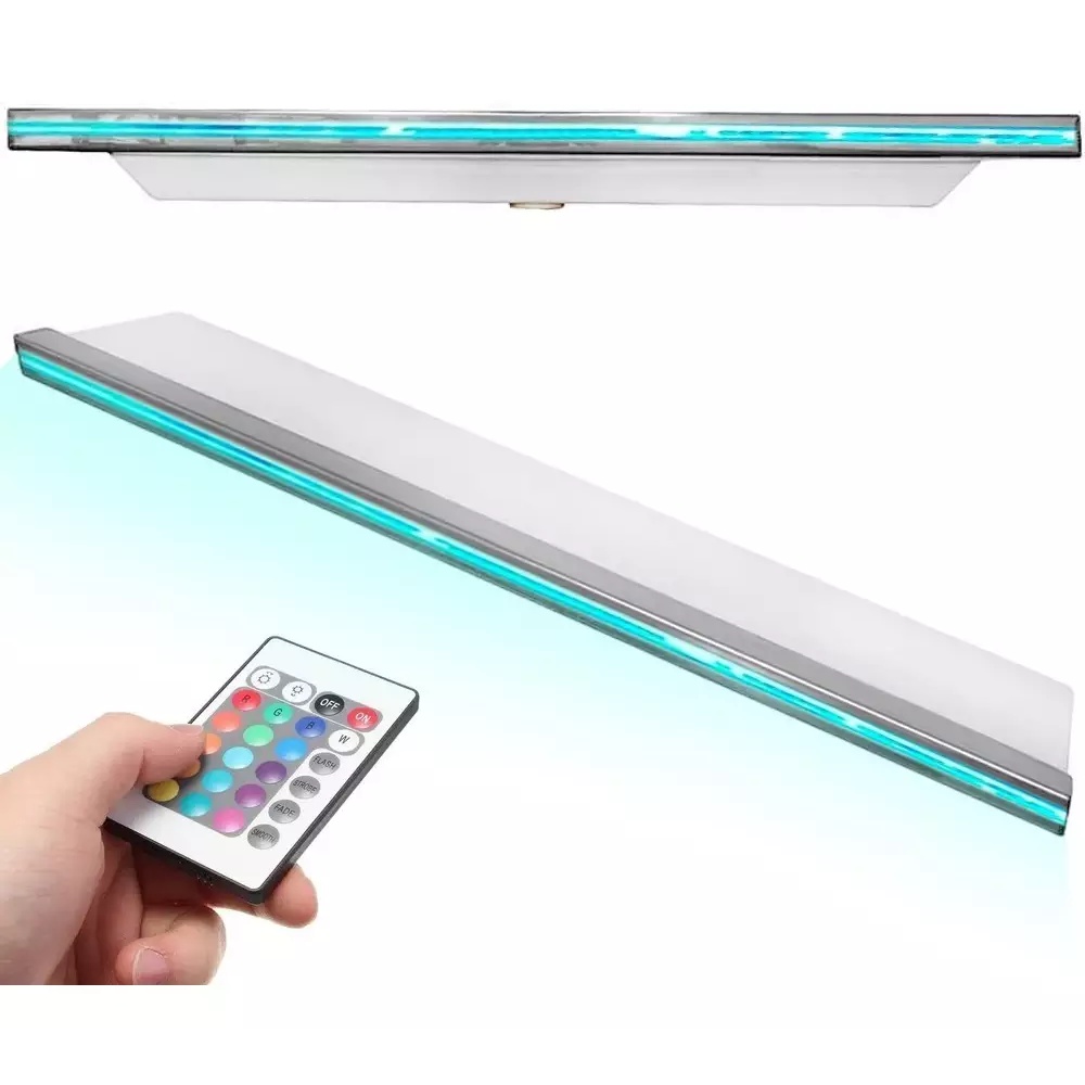 Cascata para Piscina de Embutir - Aquafast Fibra com lamina em inox com Led RGB 120 cm