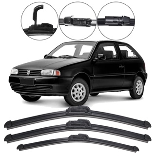 Kit 3 Palhetas Limpador Parabrisa Dianteiro + Traseiro Para Gol Bola G2 1995/1999 em Oferta na Shopee