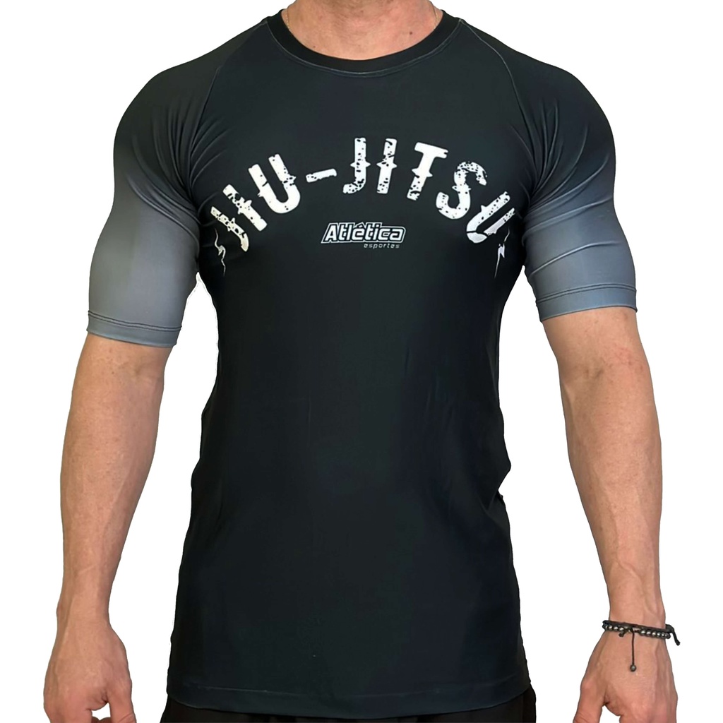 Rash Guard Masculina Camisa No-Gi Jiu Jitsu Manga Curta