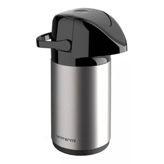 Garrafa Termica Verona 600ml de Vidro Café Cha Leite Unitermi 85113 Inox